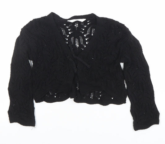 Girls UK Size 3-4 Years Marks and Spencer Black Cardigan Jumper