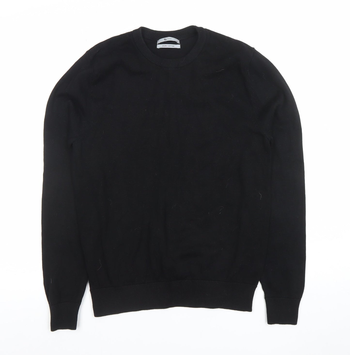 Mens UK Size S TU Black Pullover Jumper