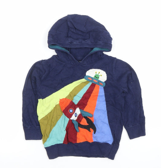 Boys UK Size 3-4 Years NEXT Blue Pullover Hoodie