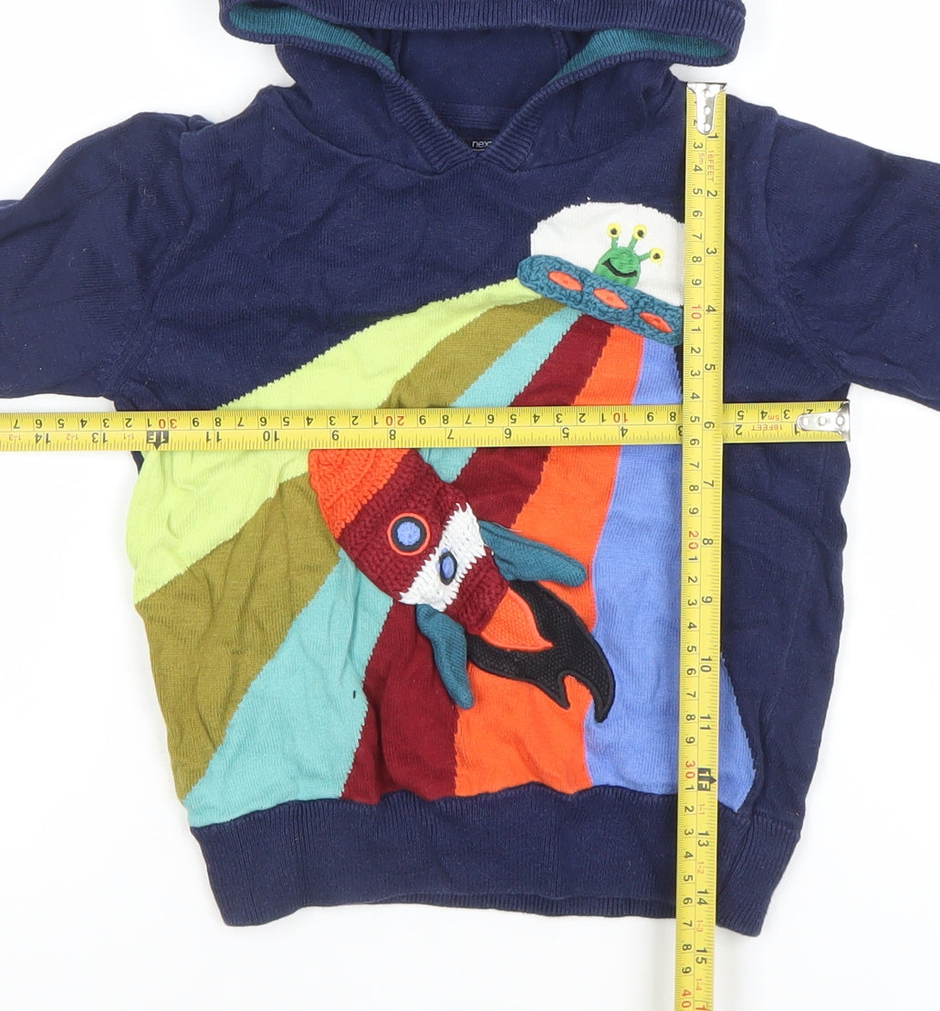 Boys UK Size 3-4 Years NEXT Blue Pullover Hoodie