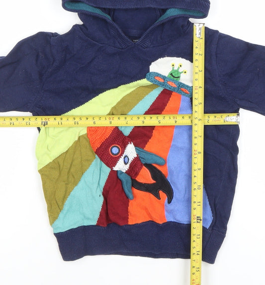 Boys UK Size 3-4 Years NEXT Blue Pullover Hoodie