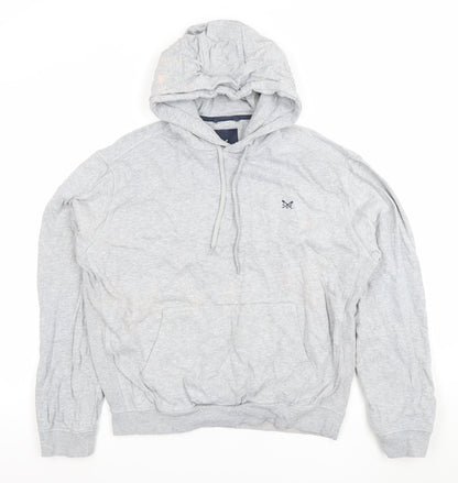 Mens UK Size L Crew Clothing Company Grey Pullover Hoodie