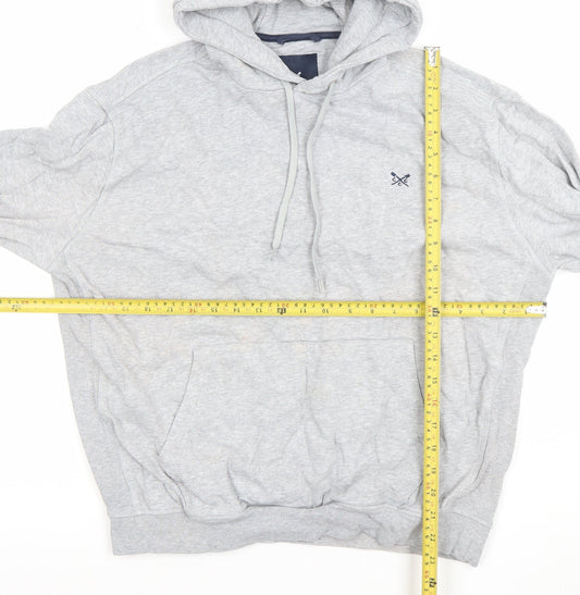 Mens UK Size L Crew Clothing Company Grey Pullover Hoodie