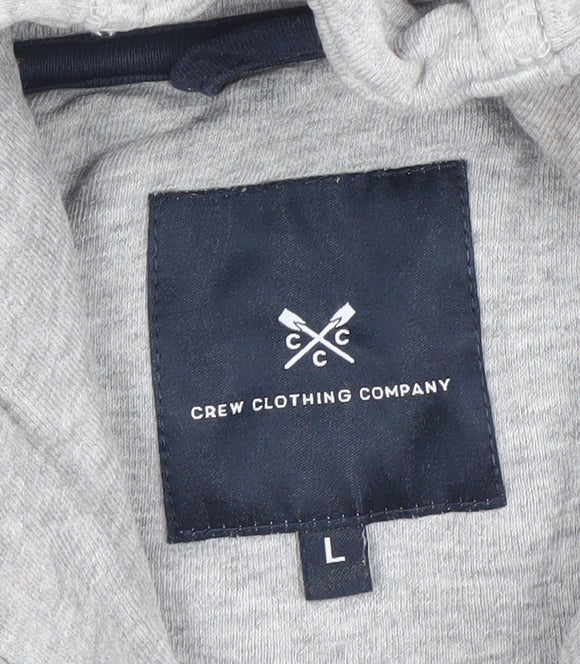 Mens UK Size L Crew Clothing Company Grey Pullover Hoodie