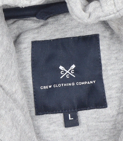 Mens UK Size L Crew Clothing Company Grey Pullover Hoodie