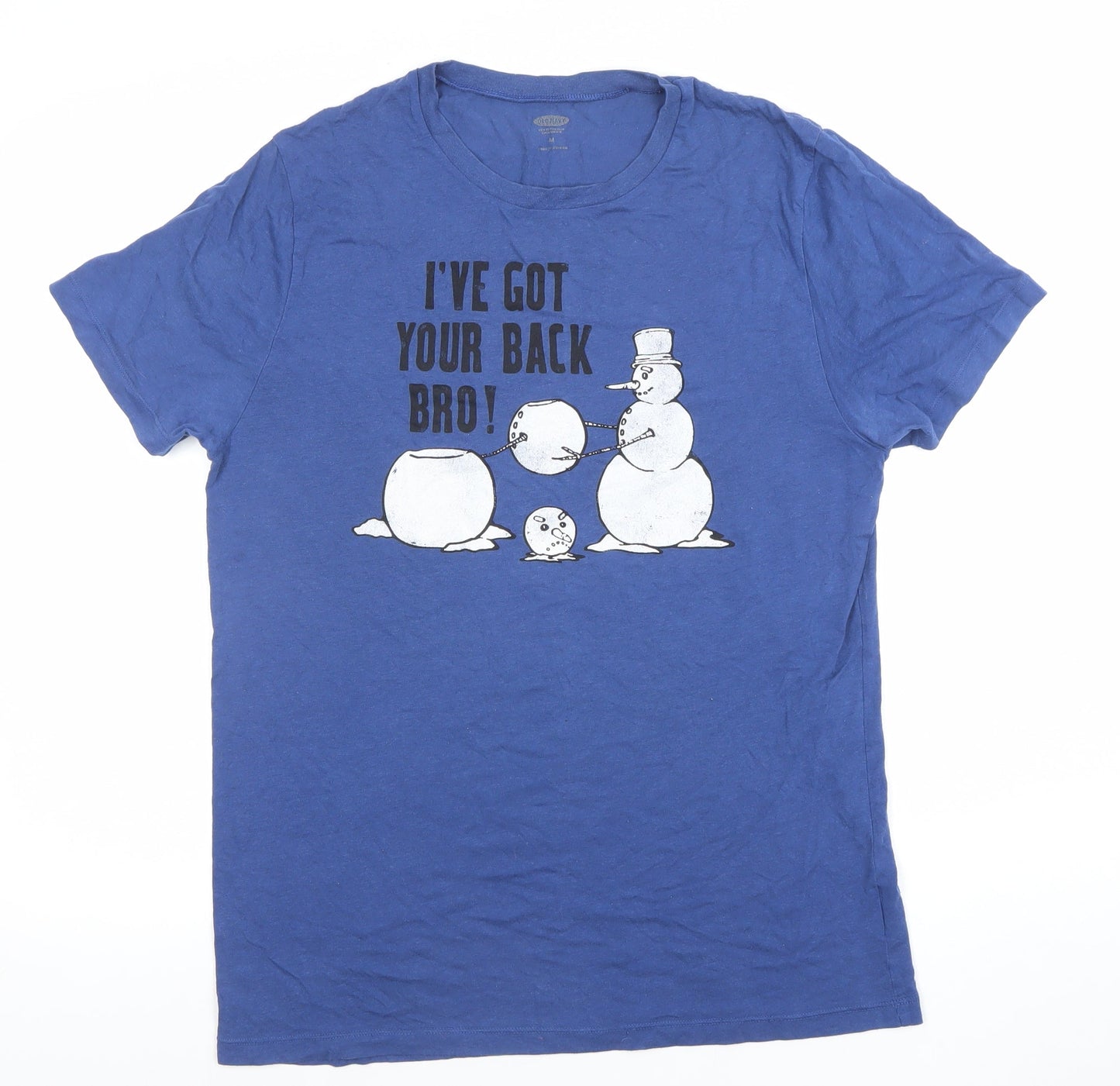 Mens UK Size M Old Navy Blue  T-Shirt