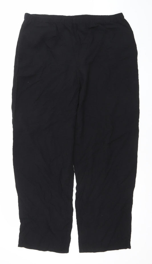 Orvis Women’s Black Lightweight Elastic Waist Trousers Size L