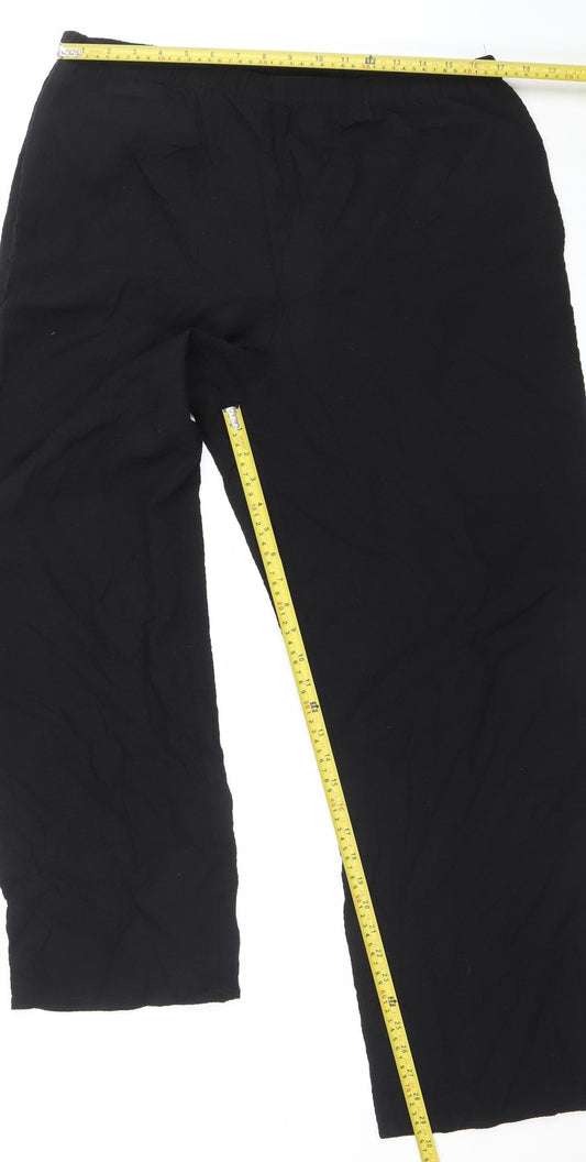 Orvis Women’s Black Lightweight Elastic Waist Trousers Size L