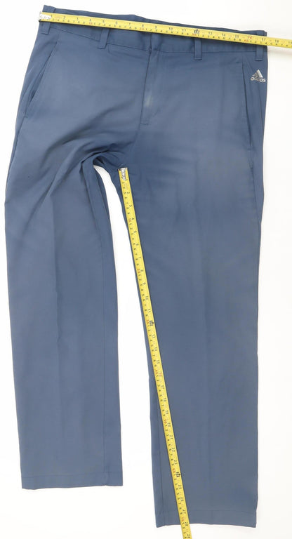 Mens UK Size 34X30 adidas Regular Fit Chino Blue Trousers