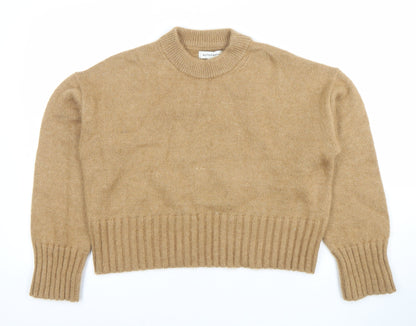 Marks and Spencer Women’s Beige Cashmere Crew Neck Jumper Size 12
