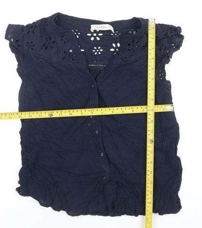 Womens UK Size 12 Oasis Blue Tunic Blouse