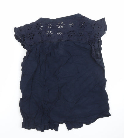 Womens UK Size 12 Oasis Blue Tunic Blouse