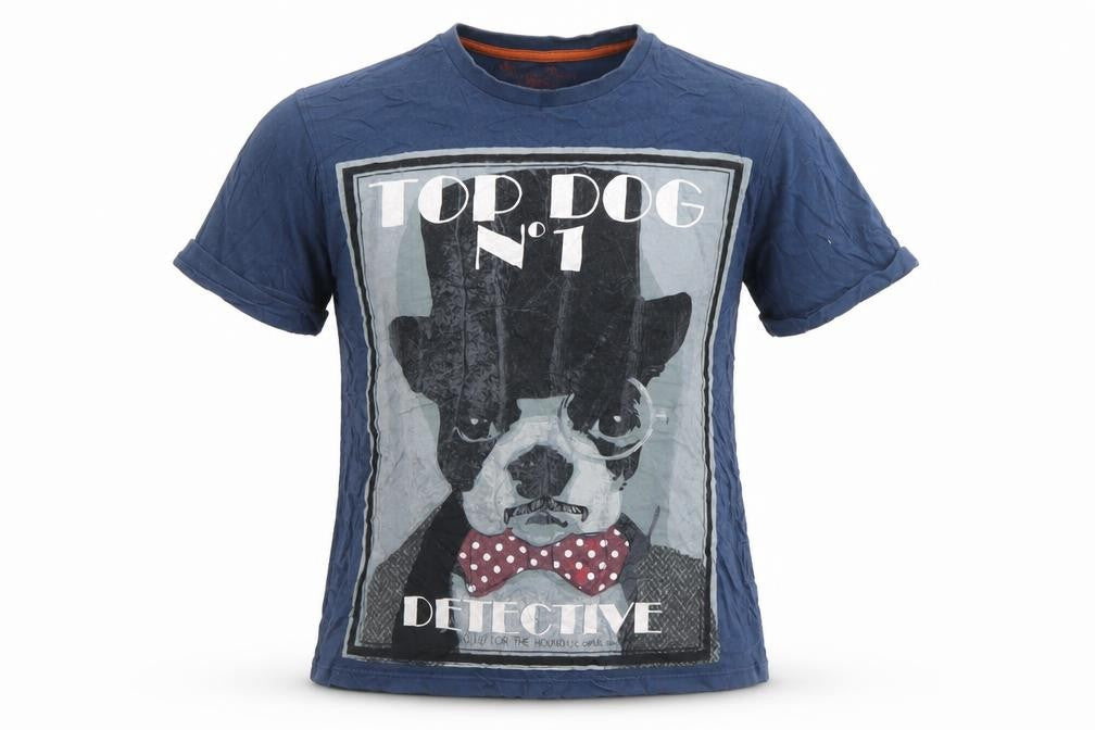 Boys UK Size 10-11 Years Manor Born Blue Basic T-Shirt