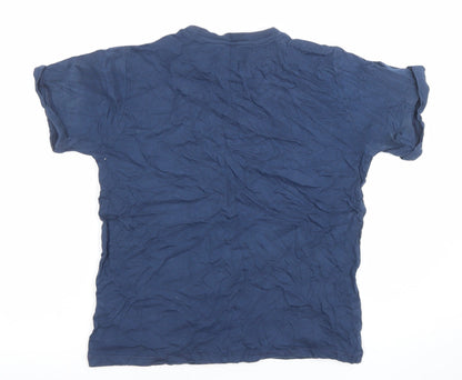 Boys UK Size 10-11 Years Manor Born Blue Basic T-Shirt