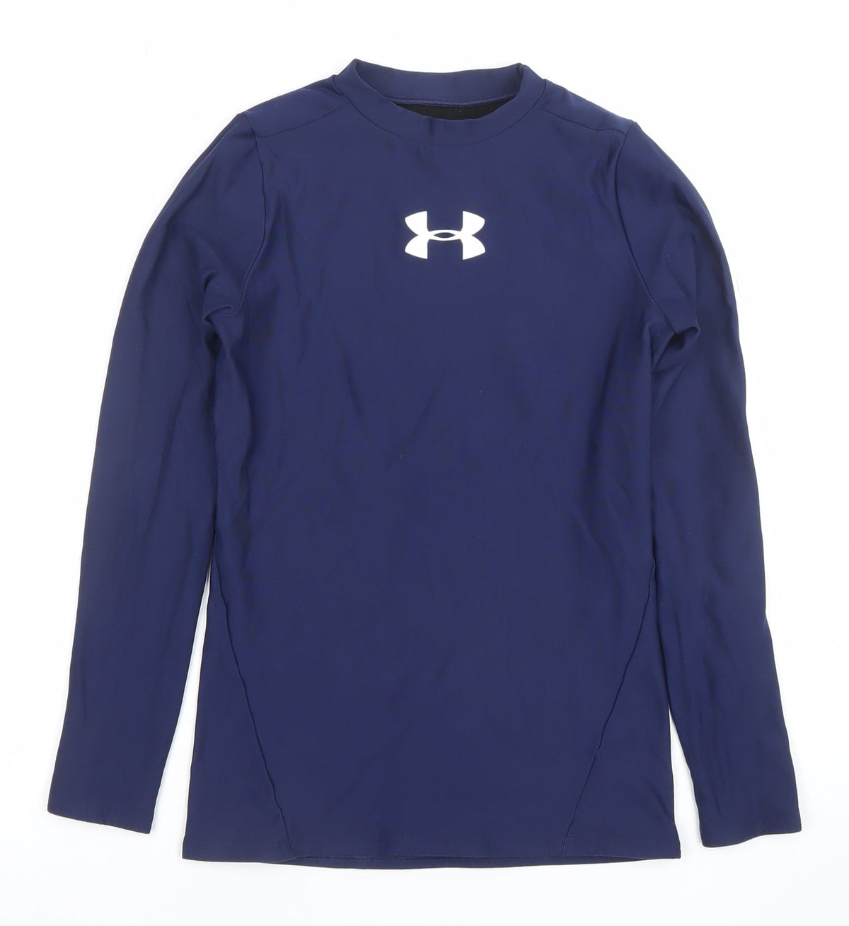 Under Armour Boys Blue Long Sleeve ColdGear Athletic Pullover Top Size L