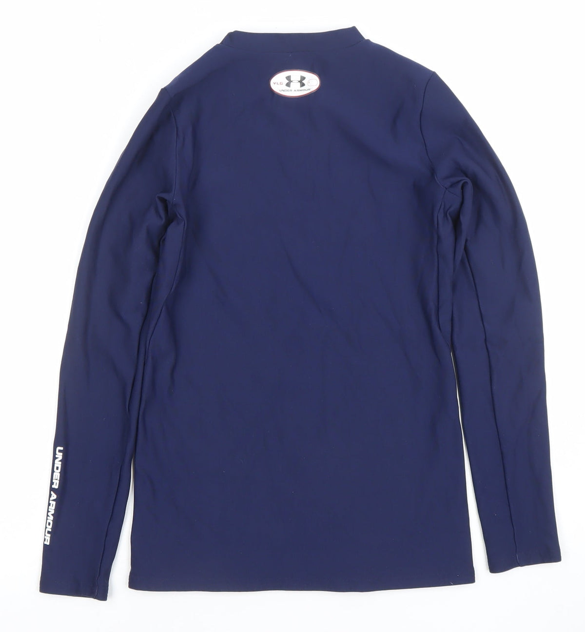 Under Armour Boys Blue Long Sleeve ColdGear Athletic Pullover Top Size L