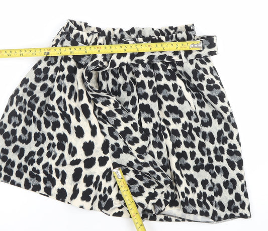 Womens UK Size S Zara Regular Fit Paperbag Shorts