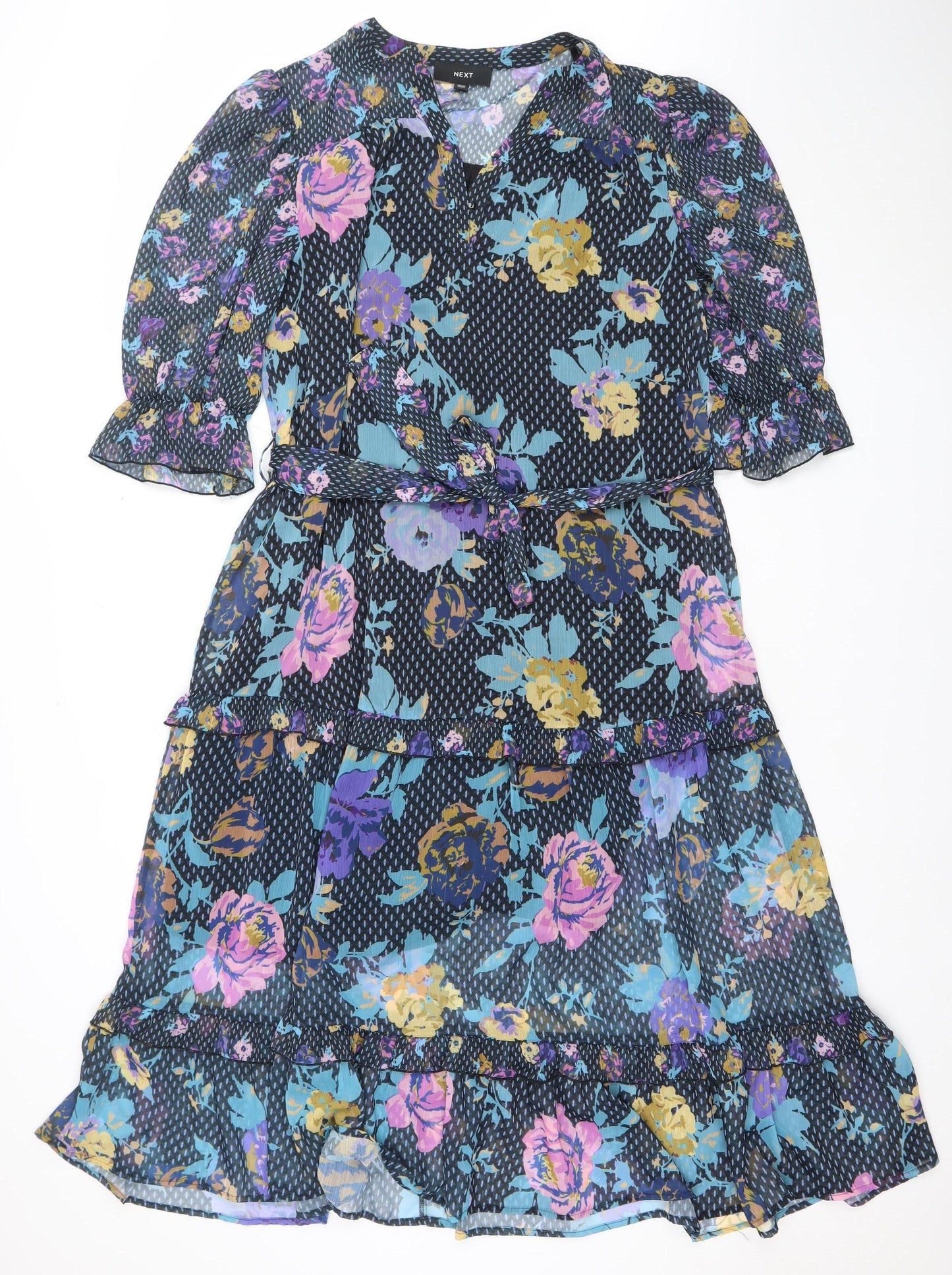 Womens UK Size 14 NEXT Fit & Flare Dress