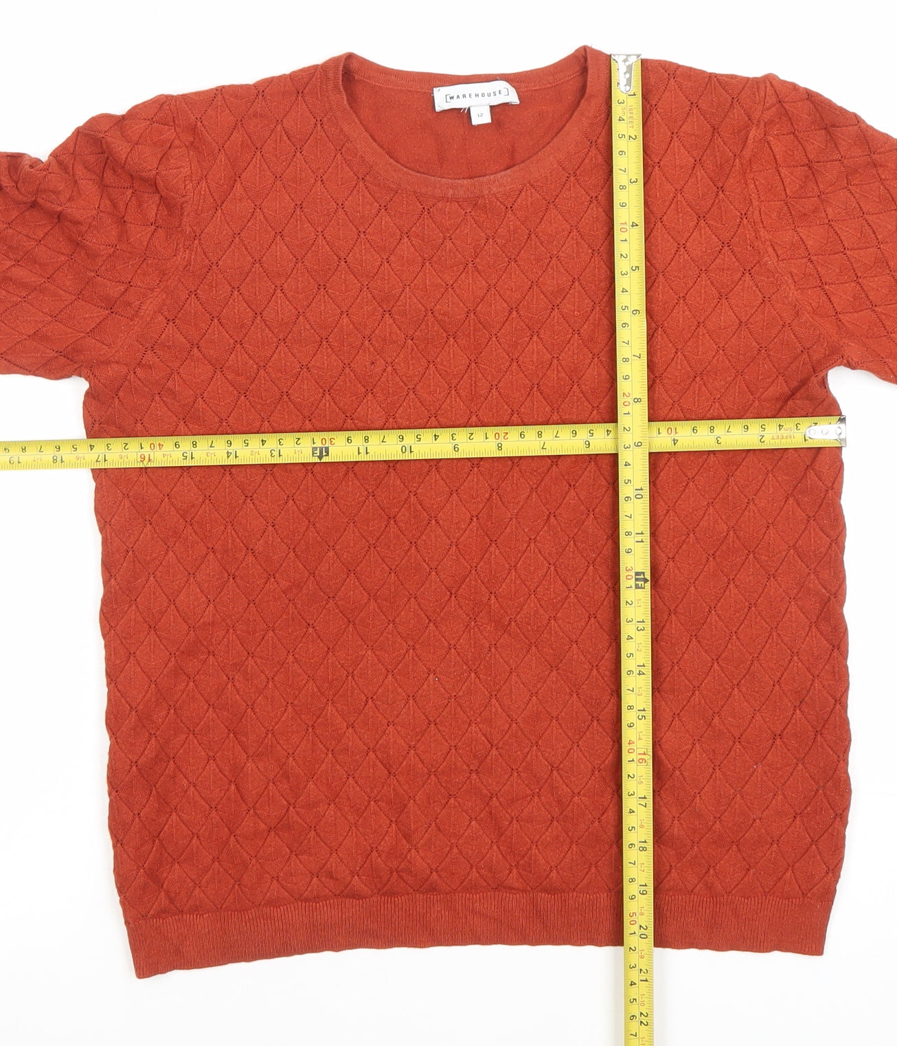Womens UK Size 12 Warehouse Brown Pullover Jumper