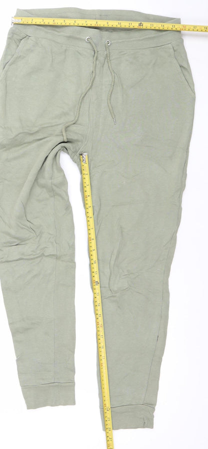 Mens UK Size M ASOS Regular Fit Jogger Green Trousers