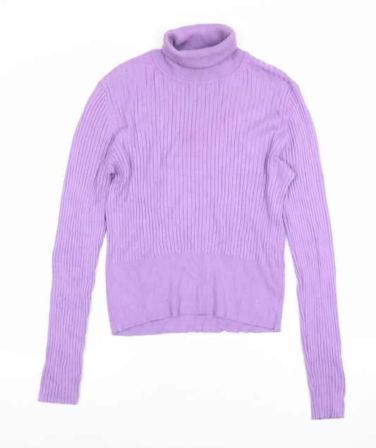 Womens UK Size L Zara Purple Pullover Jumper