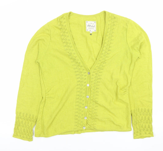 Womens UK Size 12 Mistral Green Cardigan Jumper