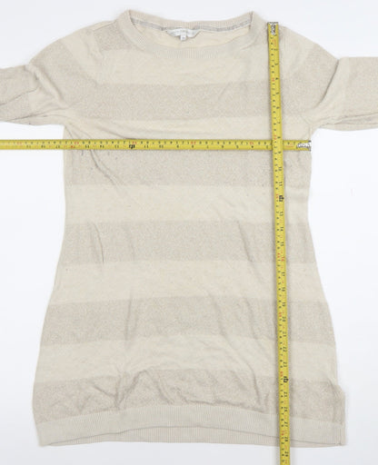Womens UK Size 14 Rocha.John Rocha Beige Tunic Jumper