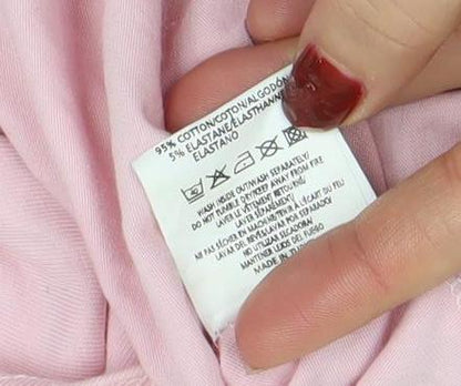 Womens UK Size L Criminal Damage One-Piece Pink Bodysuit