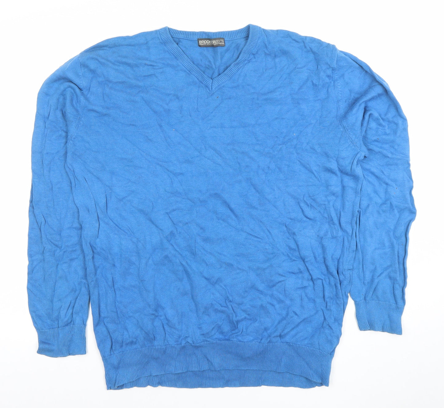 Mens UK Size L Brook Taverner Blue Pullover Jumper