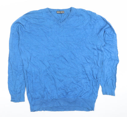 Mens UK Size L Brook Taverner Blue Pullover Jumper