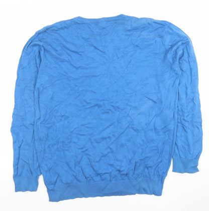 Mens UK Size L Brook Taverner Blue Pullover Jumper