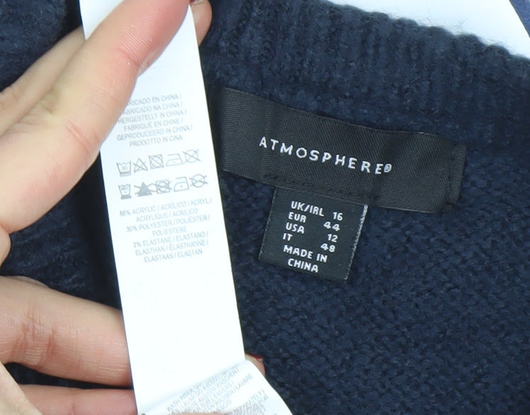Womens UK Size 16 Atmosphere Multicoloured Pullover Jumper