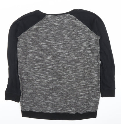Womens UK Size 16 Look Black Pullover Jumper