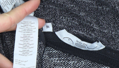 Womens UK Size 16 Look Black Pullover Jumper