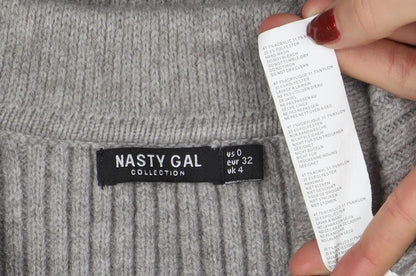 Womens UK Size 4 Nasty Gal Sweater Dress