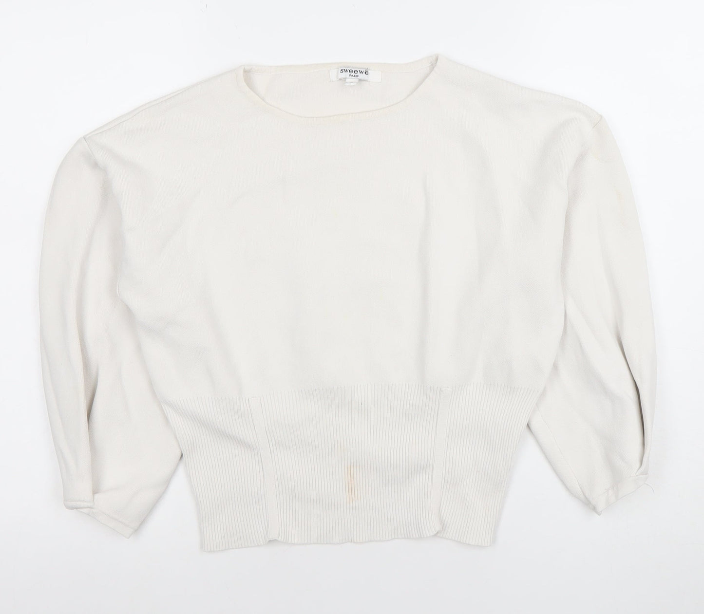 Womens UK Size M Sweewe Paris Ivory Basic Blouse