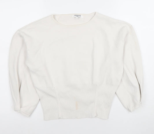 Womens UK Size M Sweewe Paris Ivory Basic Blouse