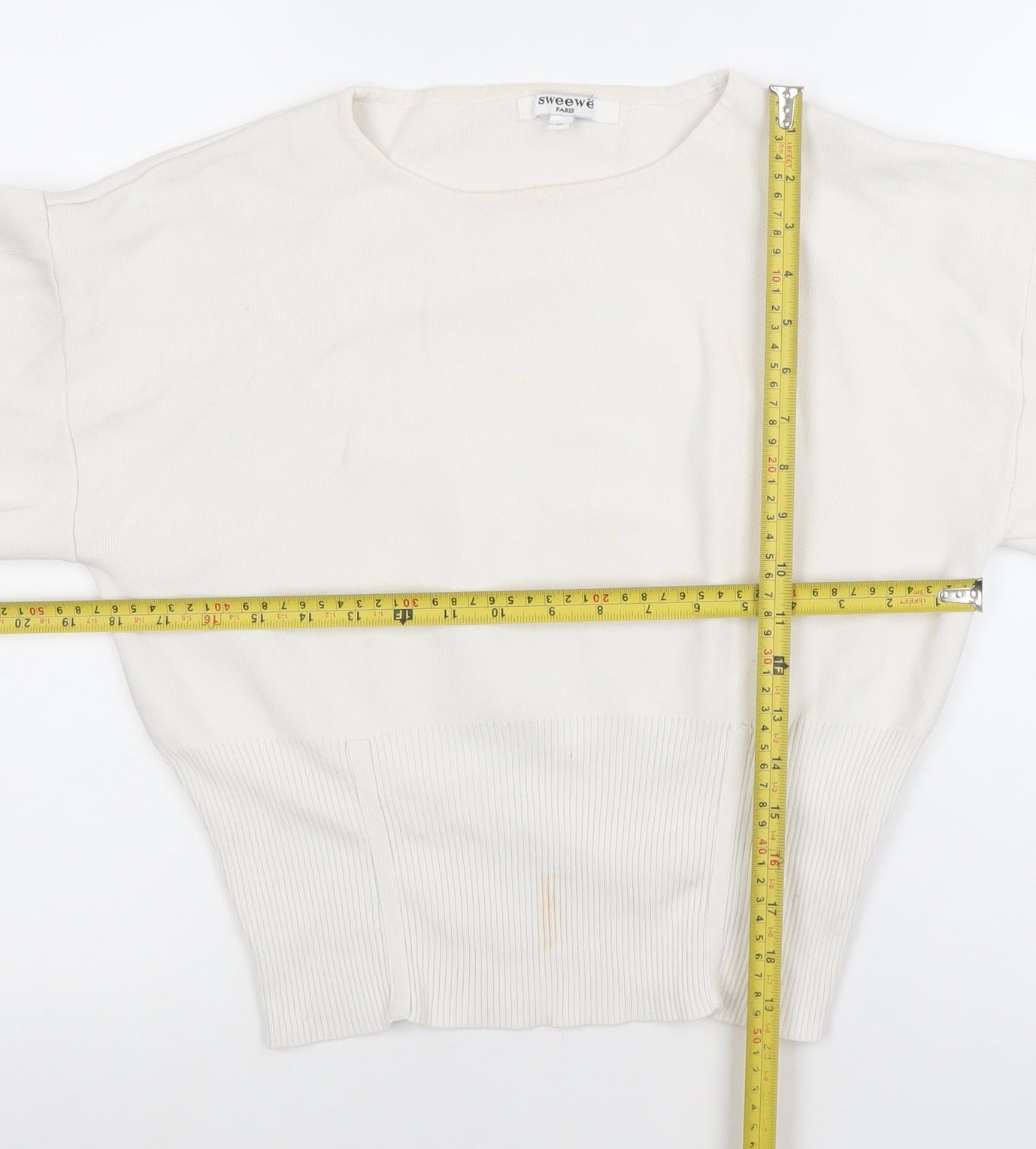 Womens UK Size M Sweewe Paris Ivory Basic Blouse