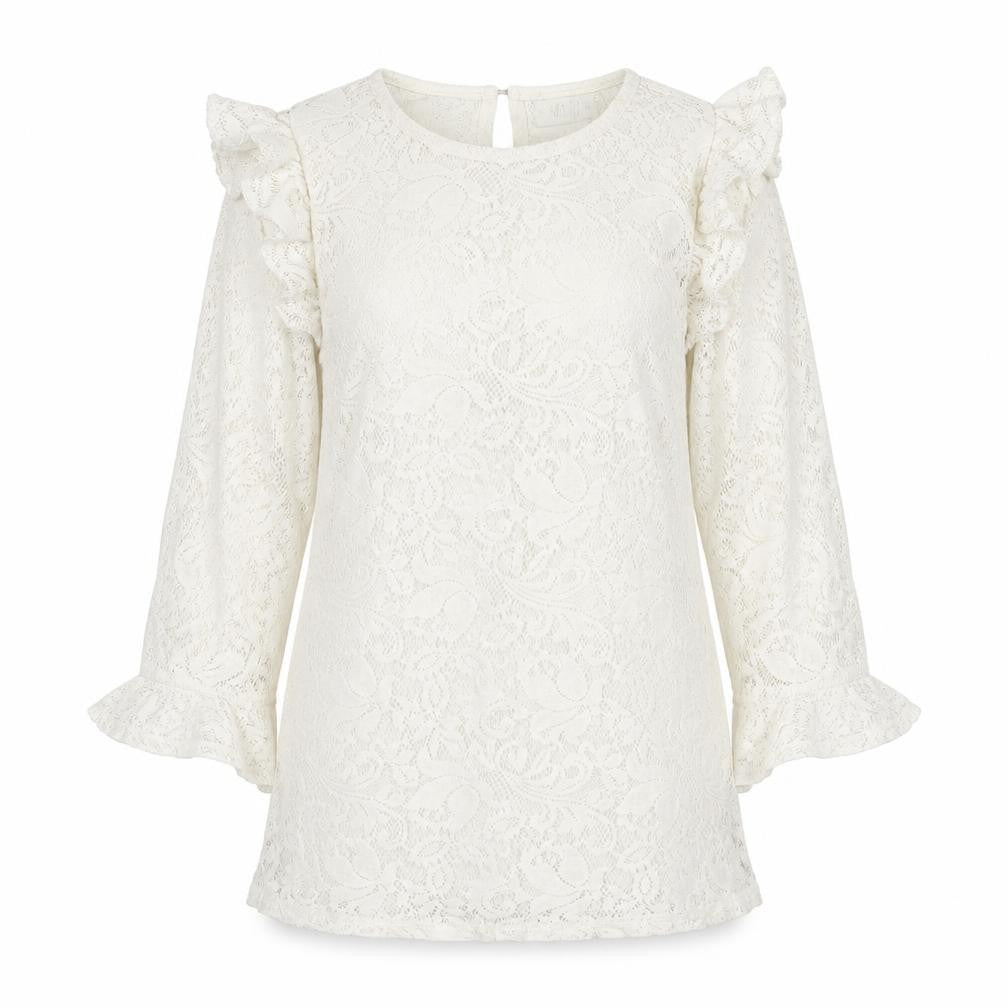 Womens UK Size XL Savior Ivory Tunic Blouse