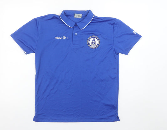 Mens UK Size S Macron Blue Football Polo