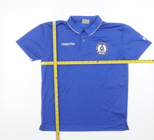 Mens UK Size S Macron Blue Football Polo