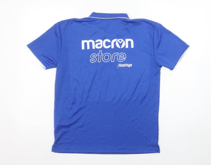 Mens UK Size S Macron Blue Football Polo