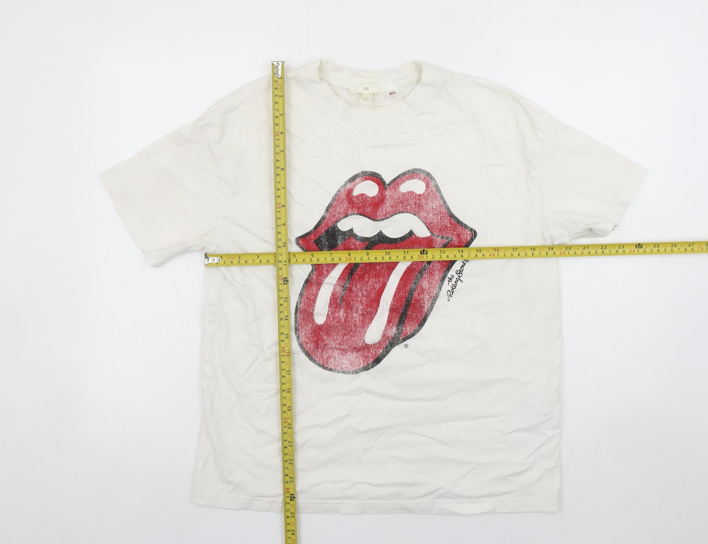 Womens UK Size S H&M White Basic T-Shirt