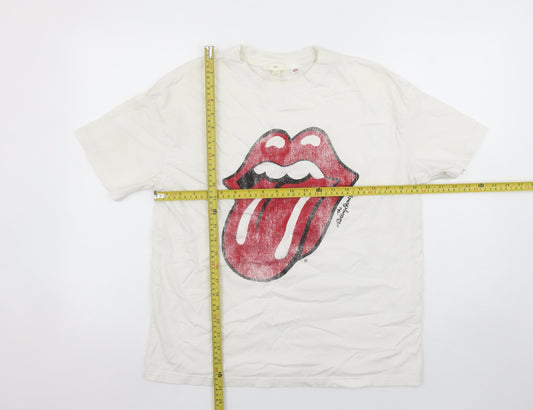 Womens UK Size S H&M White Basic T-Shirt