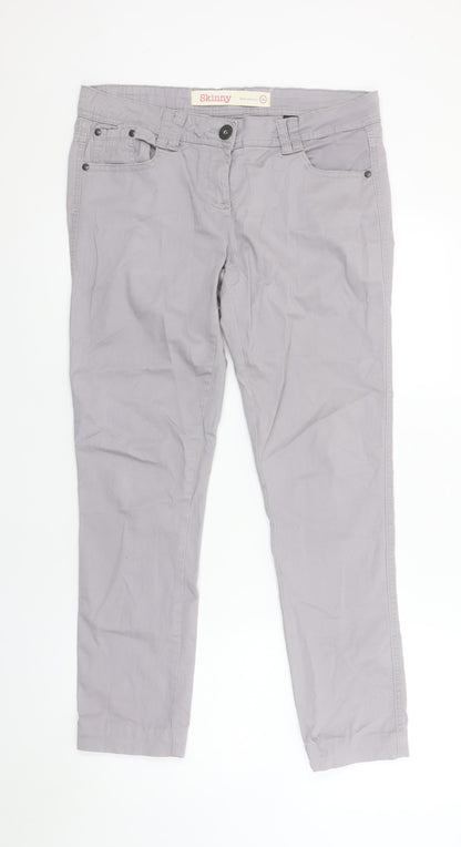 Womens UK Size 12 NEXT Slim Fit Skinny Grey Trousers