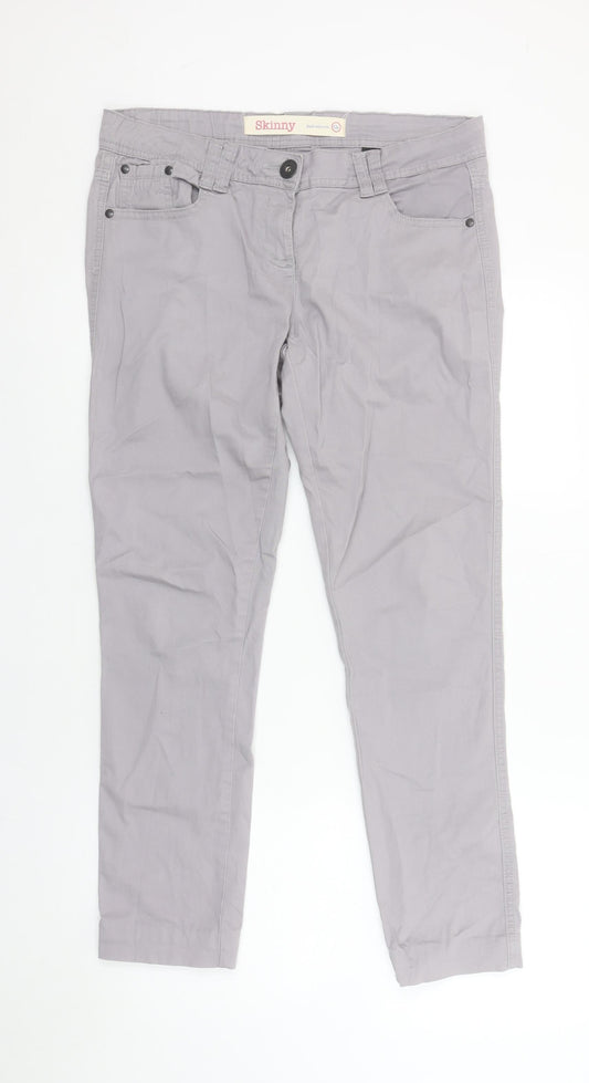 Womens UK Size 12 NEXT Slim Fit Skinny Grey Trousers