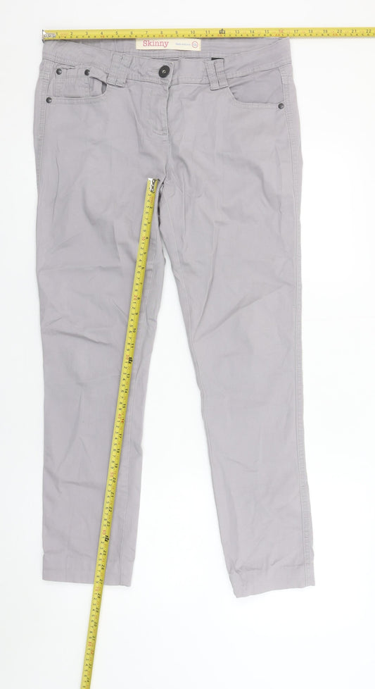Womens UK Size 12 NEXT Slim Fit Skinny Grey Trousers