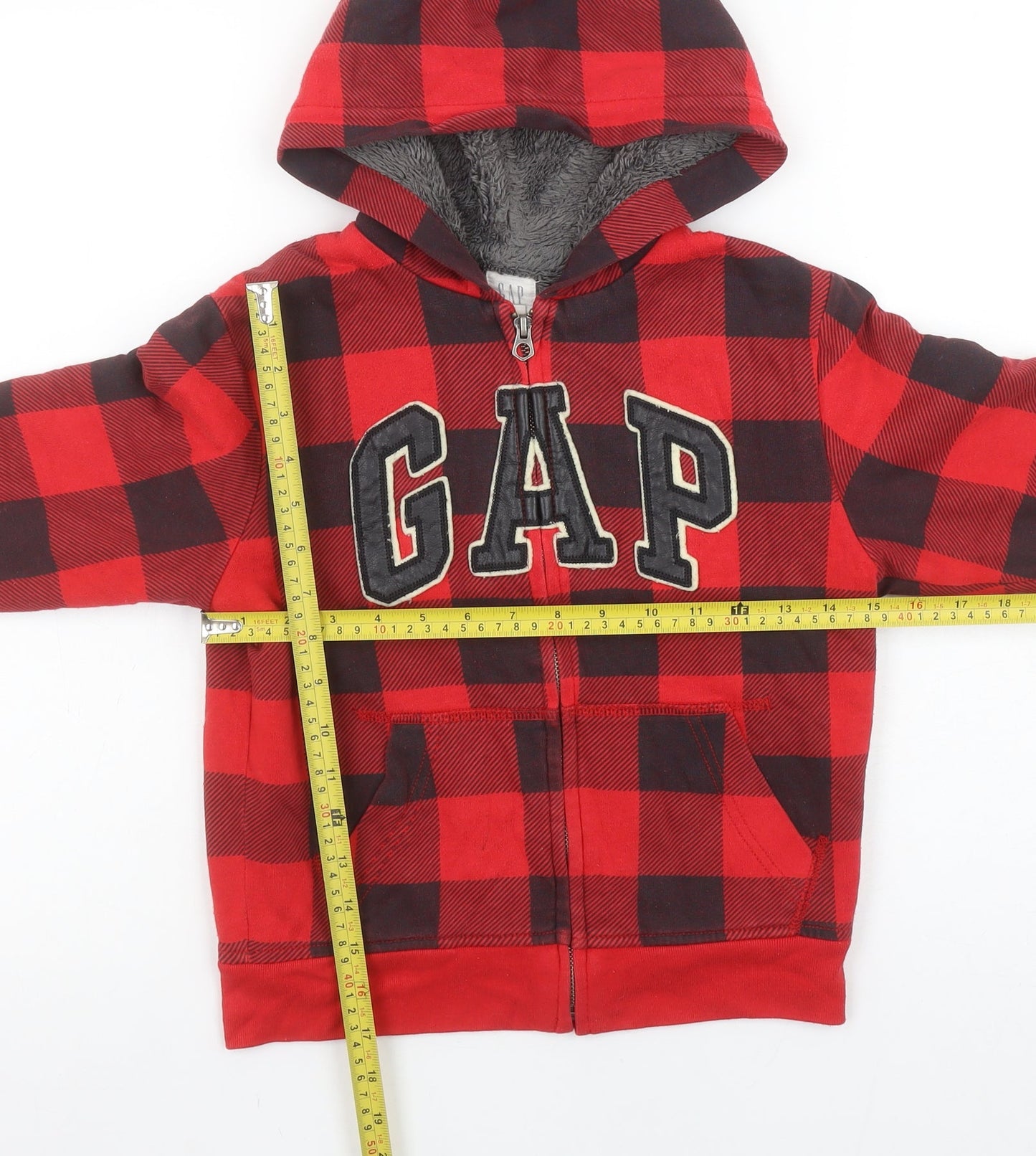 Boys UK Size 6-7 Years Gap Red Full Zip Hoodie