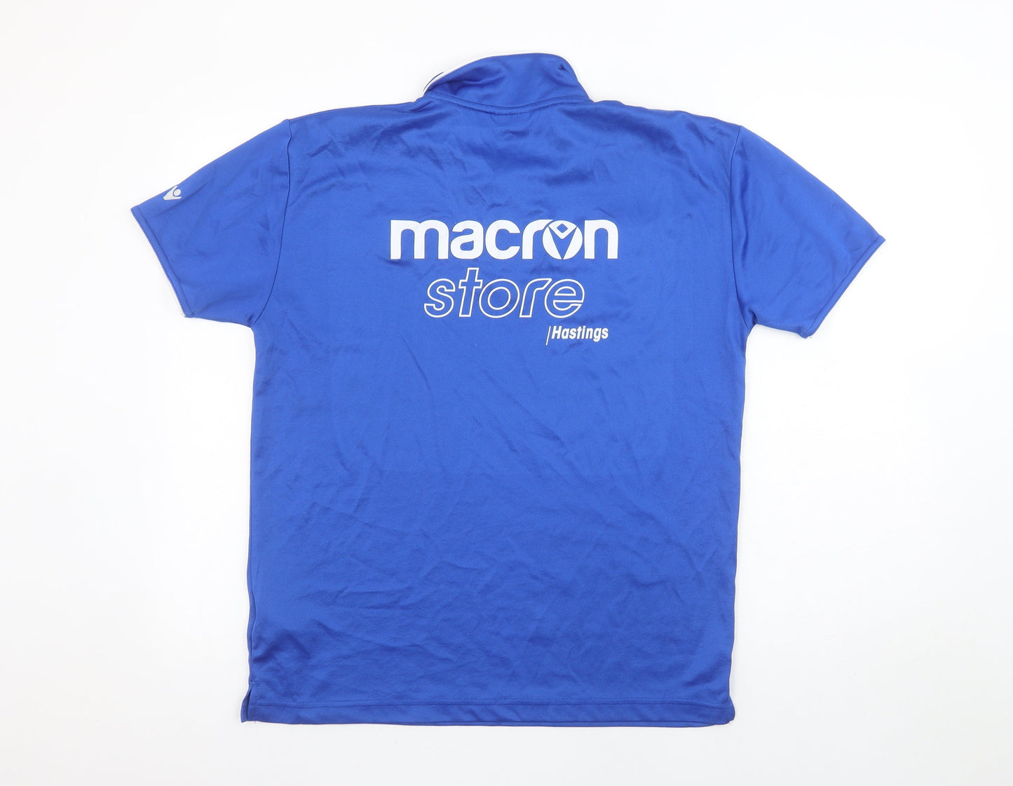 Mens UK Size M Macron Blue Football Polo