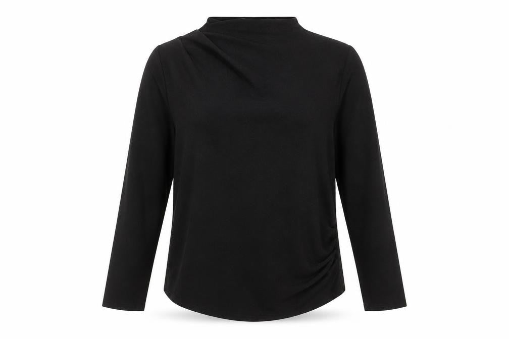 Womens UK Size L Gallery Black Basic Blouse